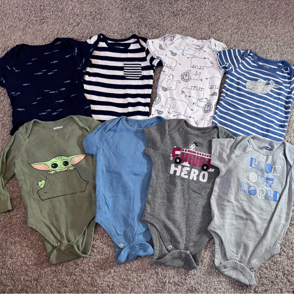 Assorted Baby Onesie Set 3-6m